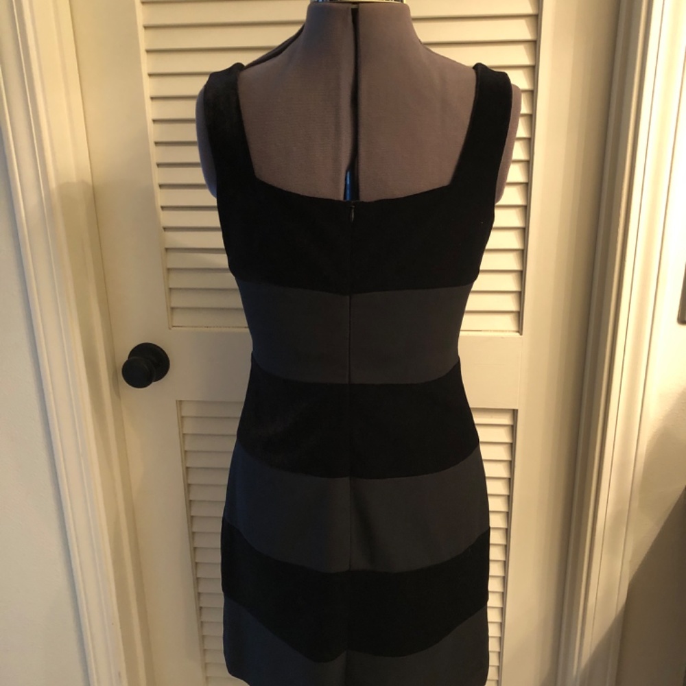 Laundry Black Velvet Two Tone Tank Dress Size 6 - Picture 2 of 11